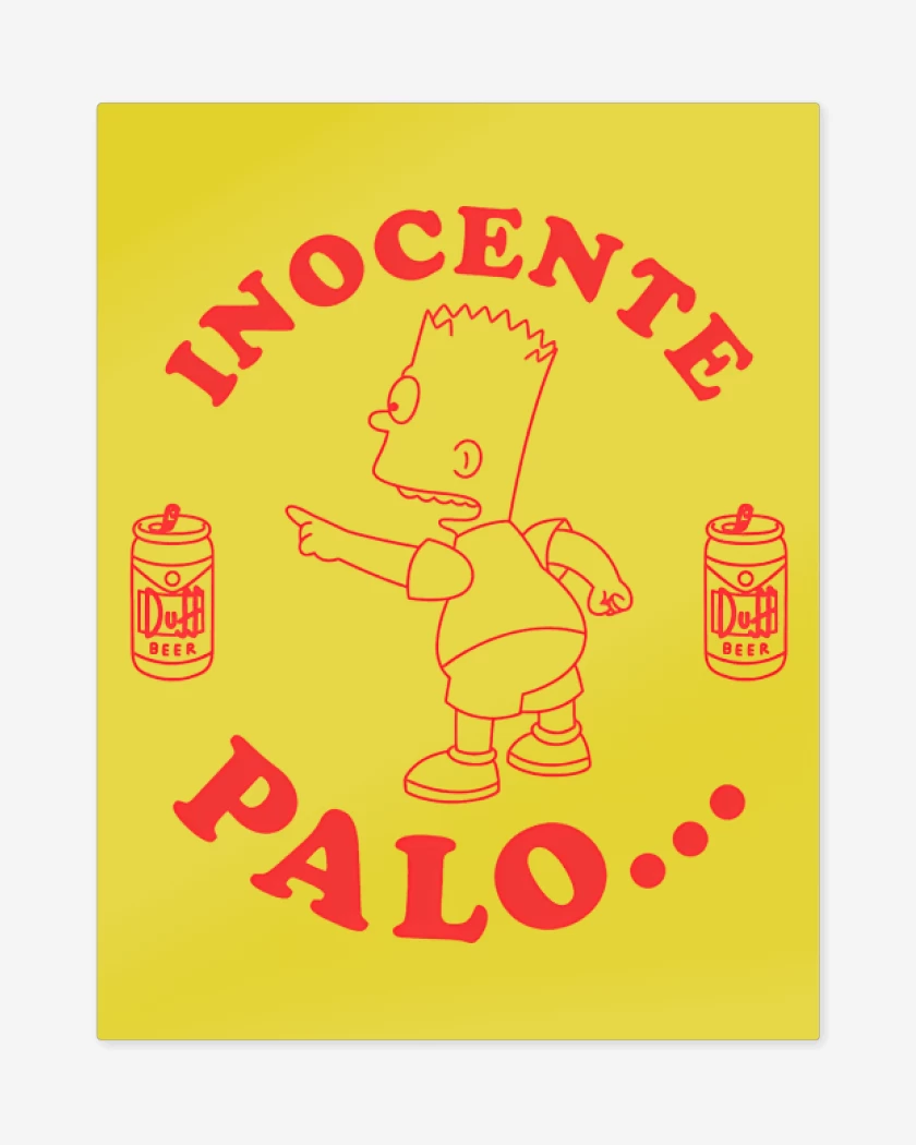 Print metalico Amarillo de Inocente Palo...