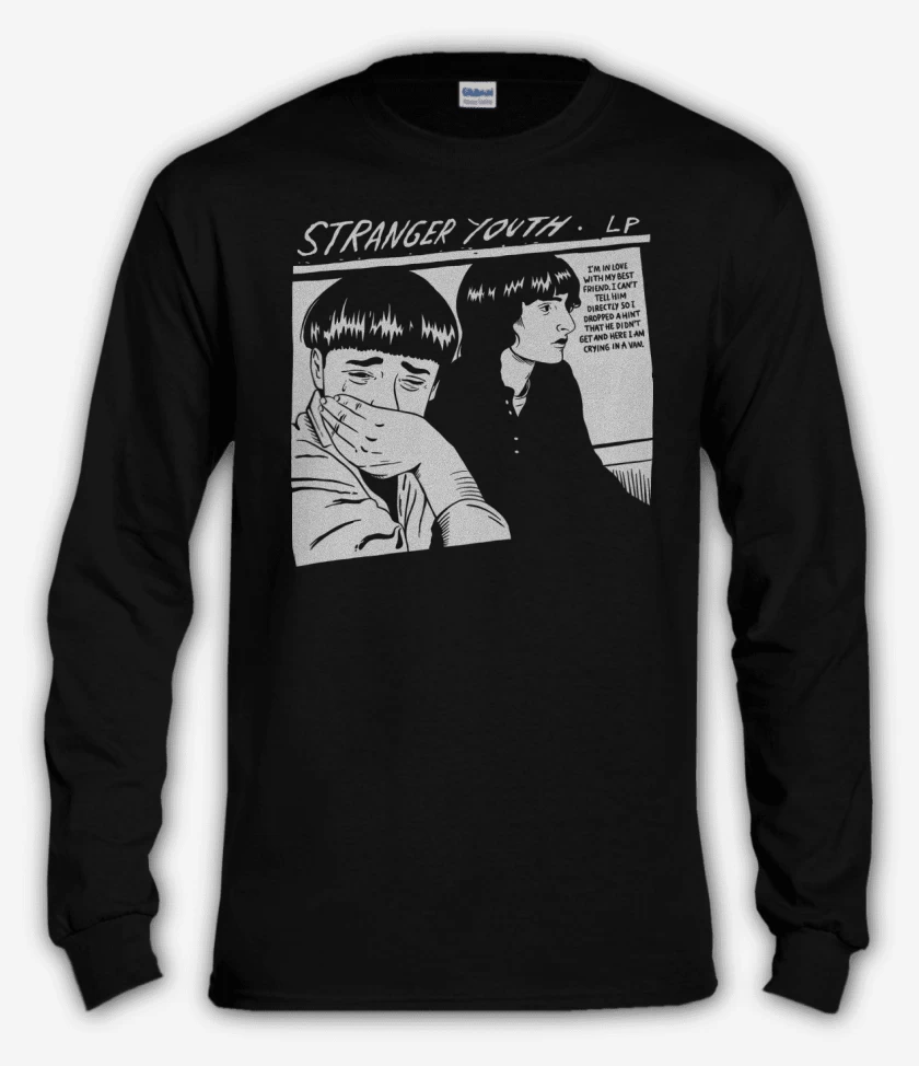 Polera manga larga Negro de Stranger Youth