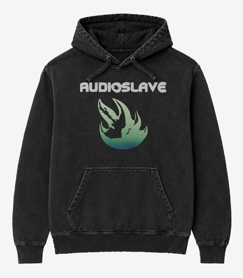 Poleron Canguro Acid Wash Negro de Audioslave nro 2