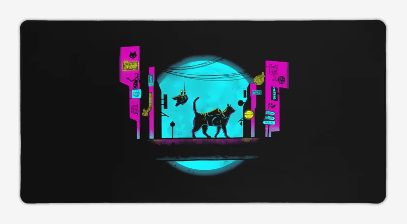 Mouse pad Gamer Negro de Cyber Cat