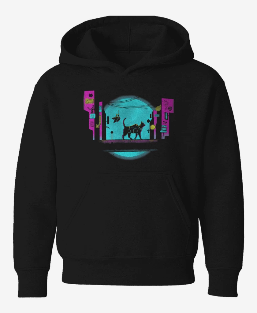 Poleron de niño Negro de Cyber Cat