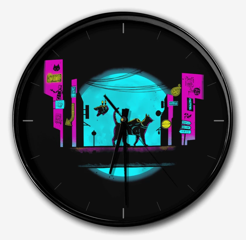 Reloj Negro de Cyber Cat