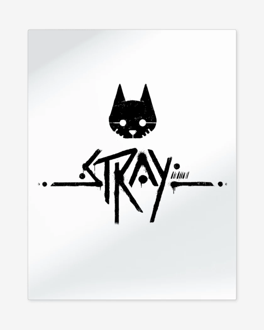 Print metalico Blanco de Stray Logo B