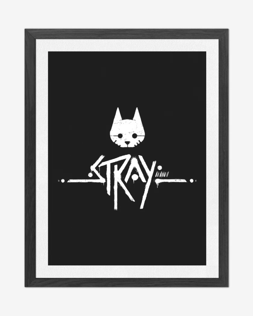 Cuadro decorativo Negro de Stray Logo W