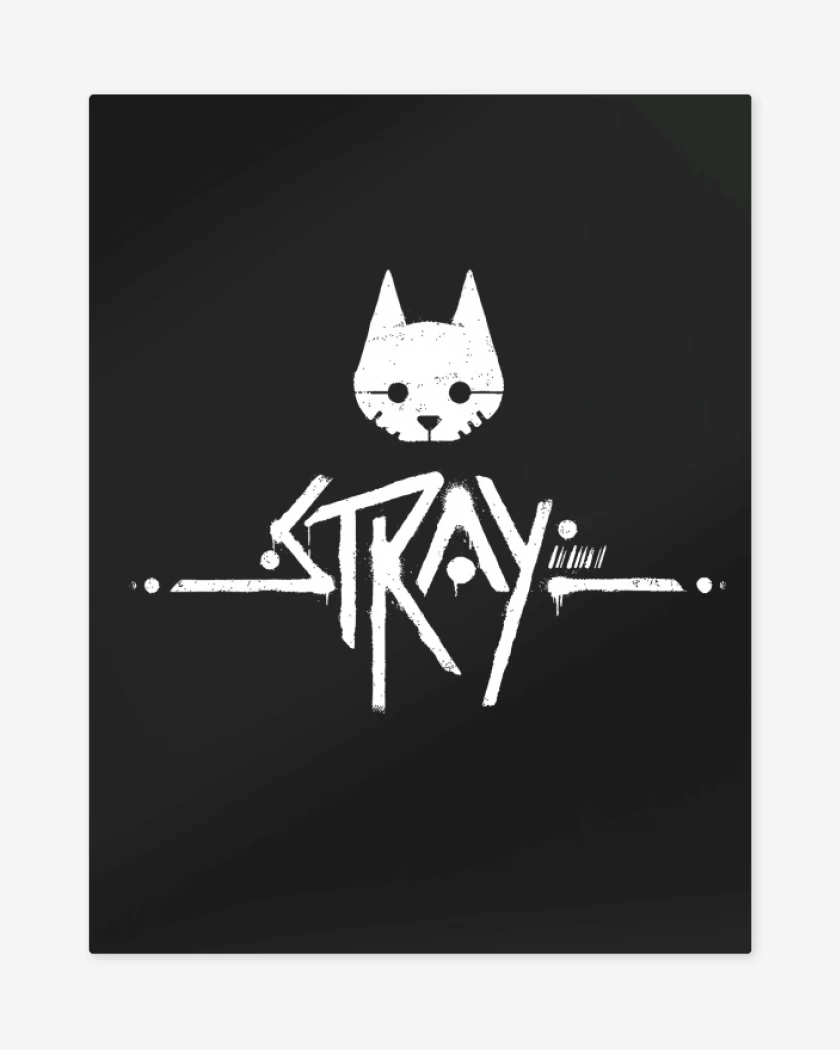 Print metalico Negro de Stray Logo W