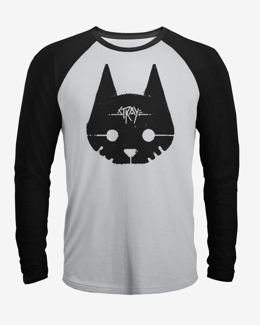 Polera Raglan Blanco / Negro de Stray Cat