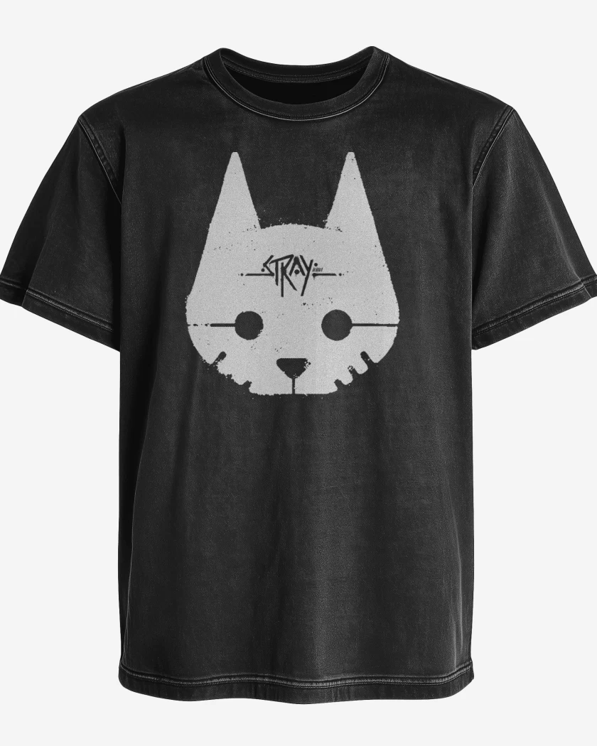 Polera desgastada Negro de Stray Cat W