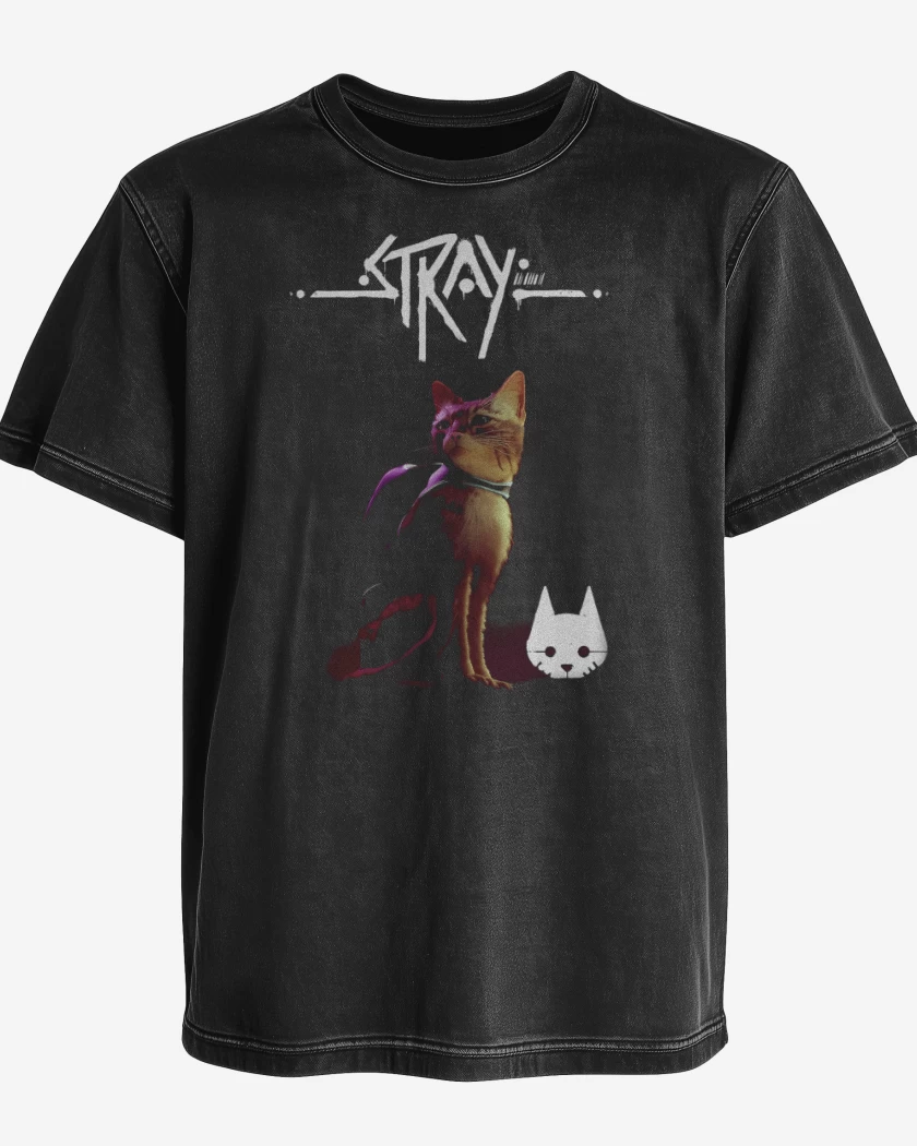 Polera desgastada Gatito Stray