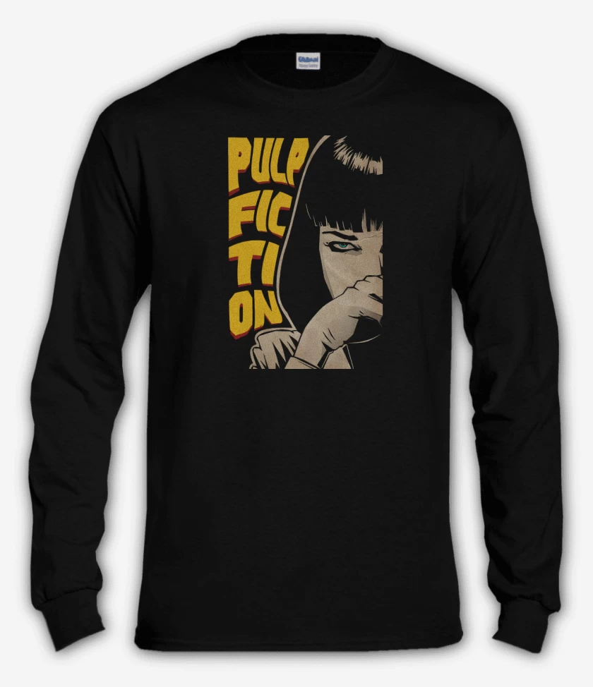 Polera manga larga Negro de Mia Wallace