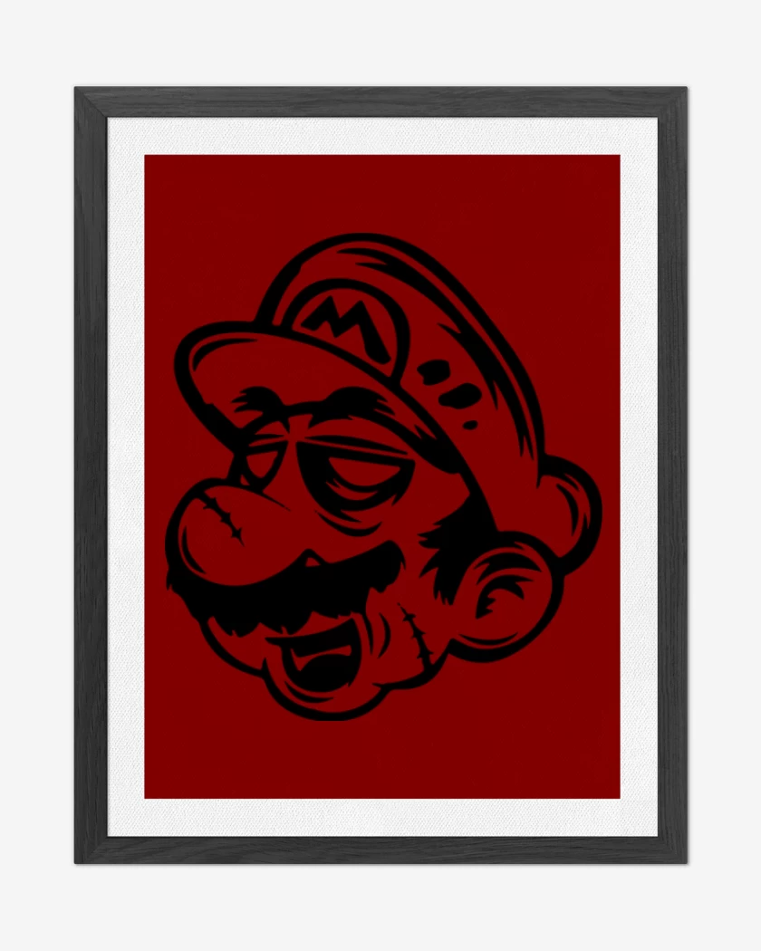 Cuadro decorativo Rojo de Super biote Zombie
