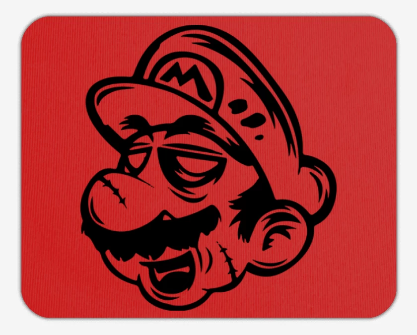 Mousepad Rojo de Super biote Zombie
