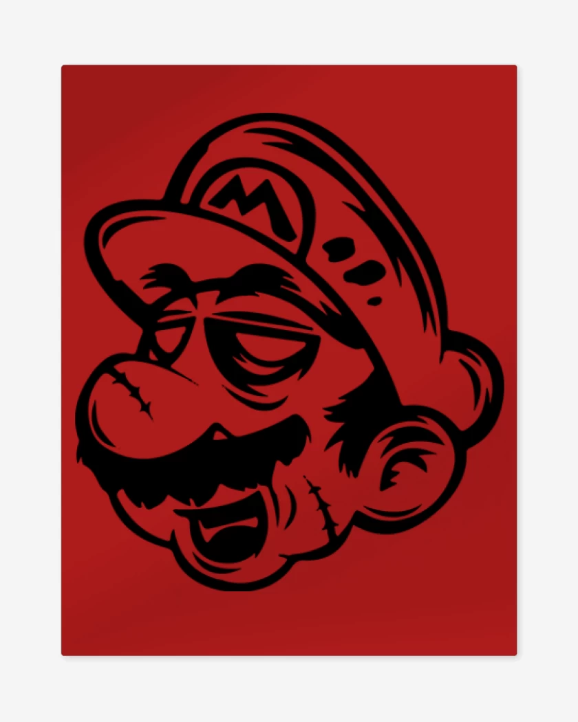 Print metalico Rojo de Super biote Zombie