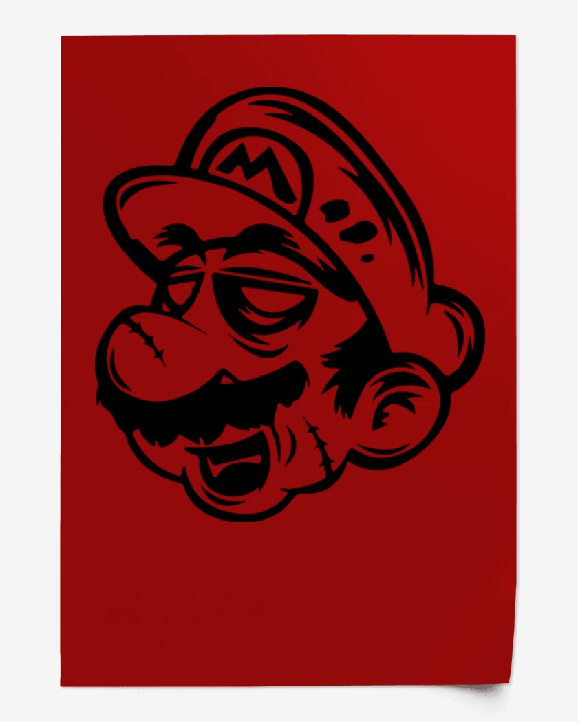Print Rojo de Super biote Zombie