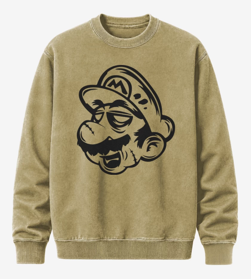 Poleron Polo Acid Wash Beige de Super biote Zombie