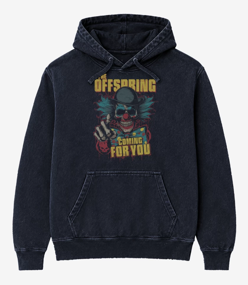 Poleron Canguro Acid Wash Azul Marino de The offspring comming for you