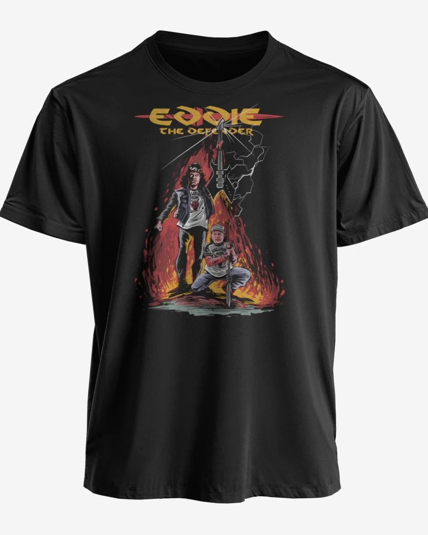 Polera premium Negro de Eddie The Defender