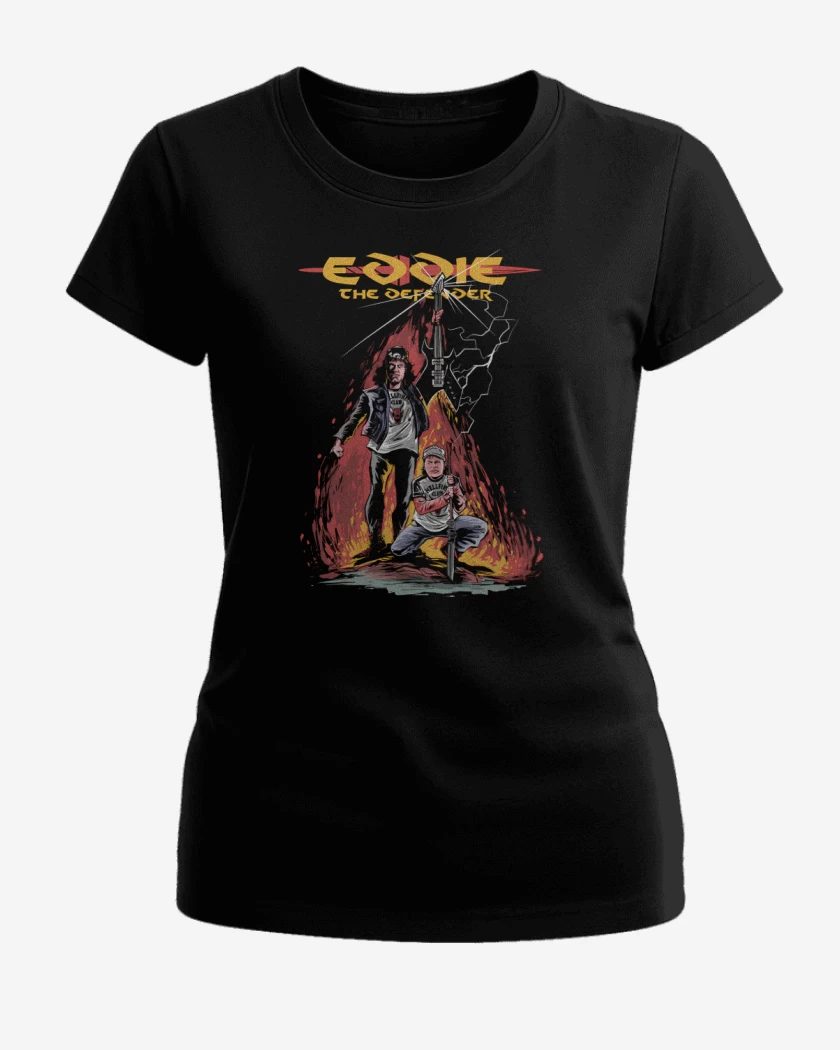 Polera de Mujer Negro de Eddie The Defender