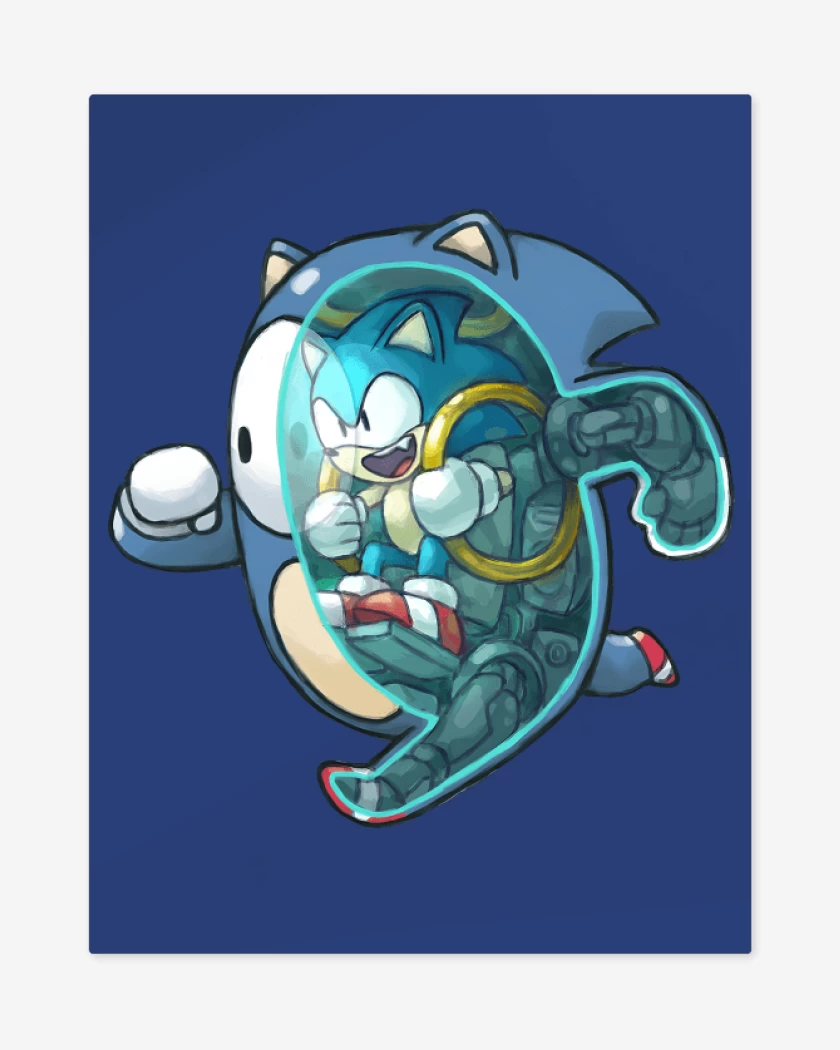 Print metalico Azul Rey de Fall Sonic