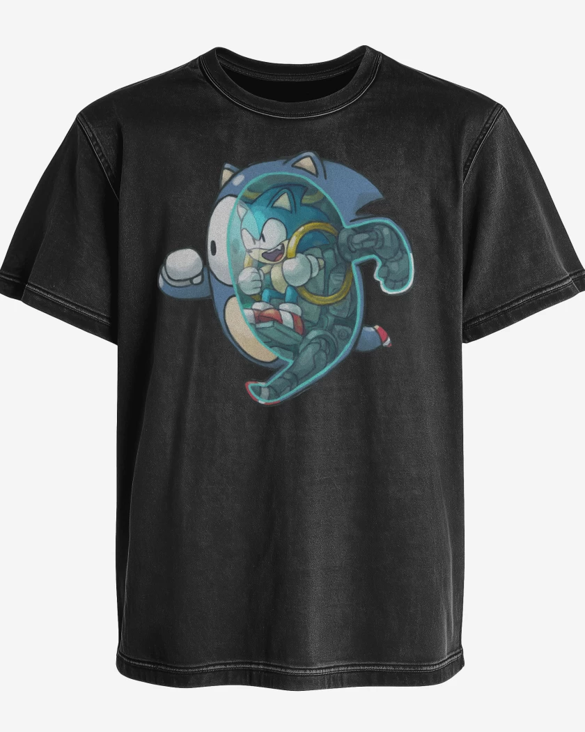 Polera desgastada Fall Sonic
