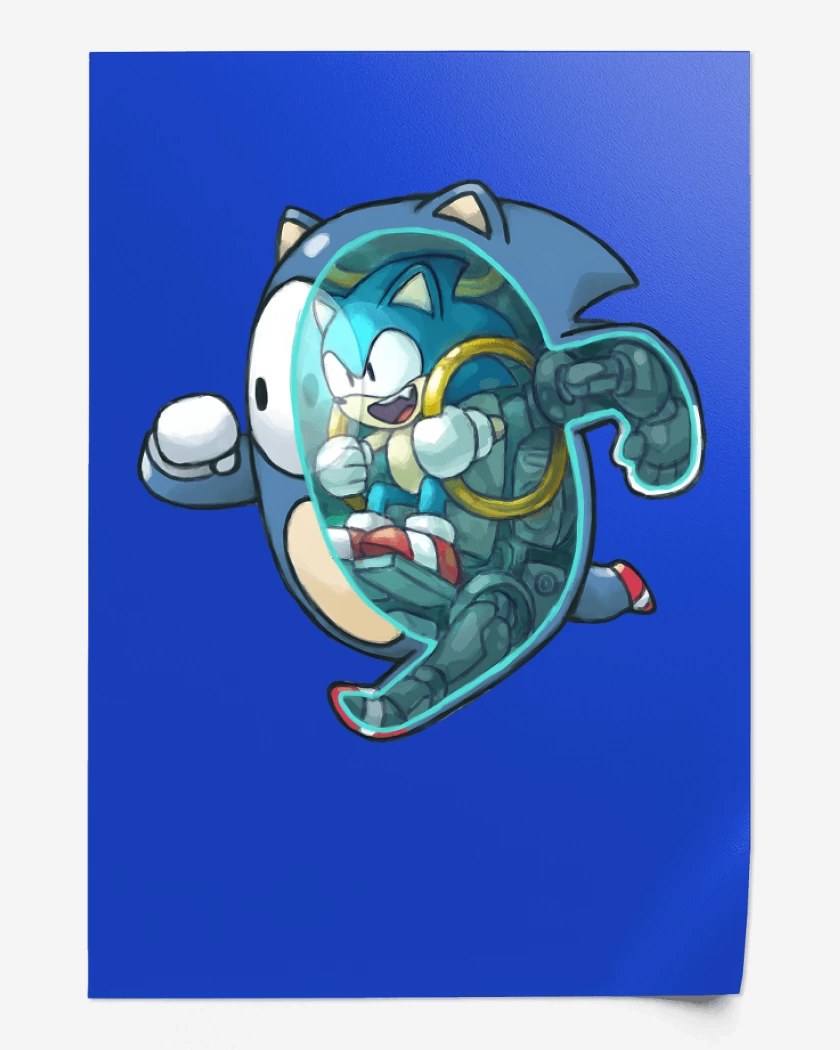 Print Azul Rey de Fall Sonic