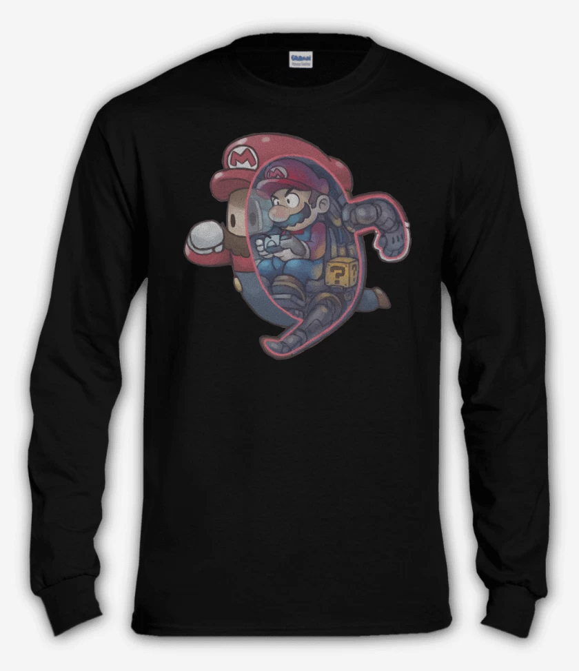 Polera manga larga Negro de Fall Bigote