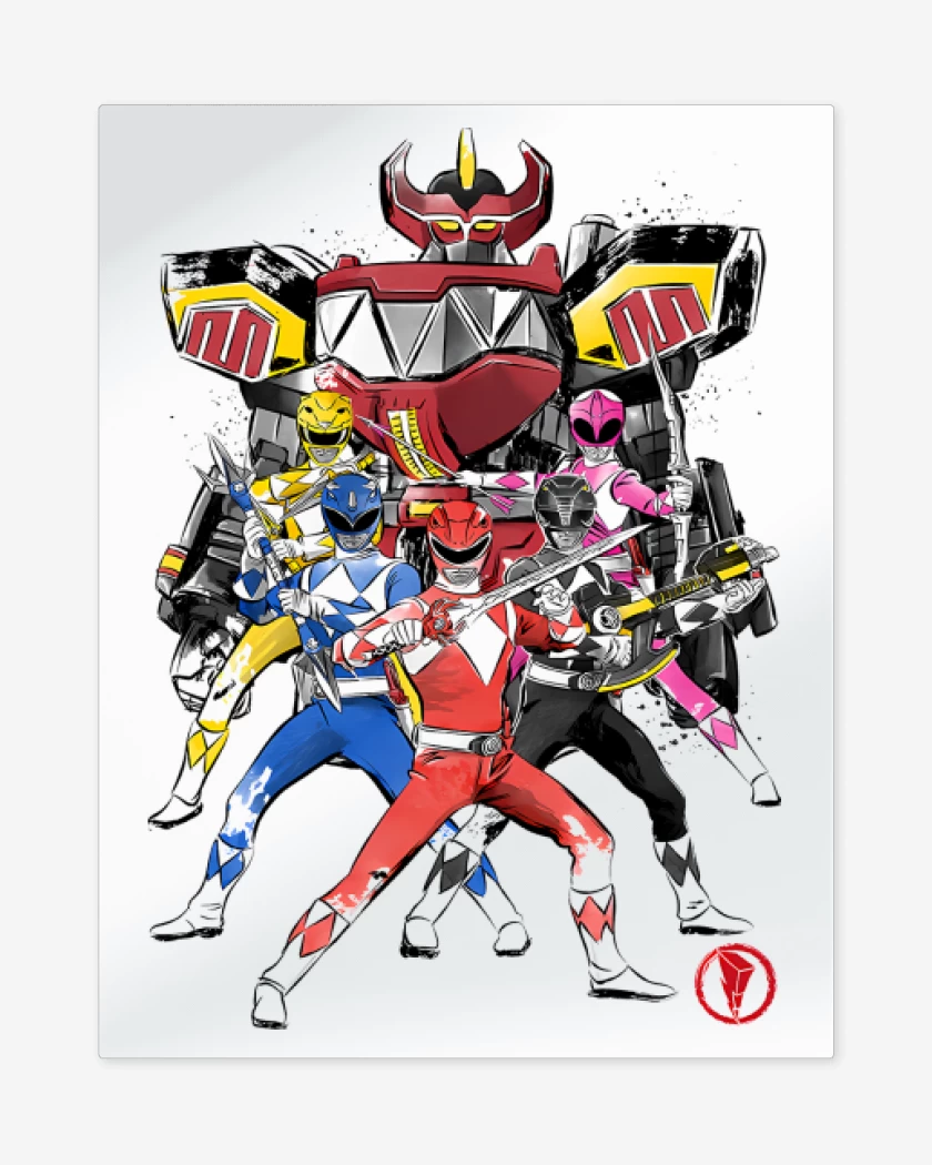 Print metalico Blanco de Power Rangers 2
