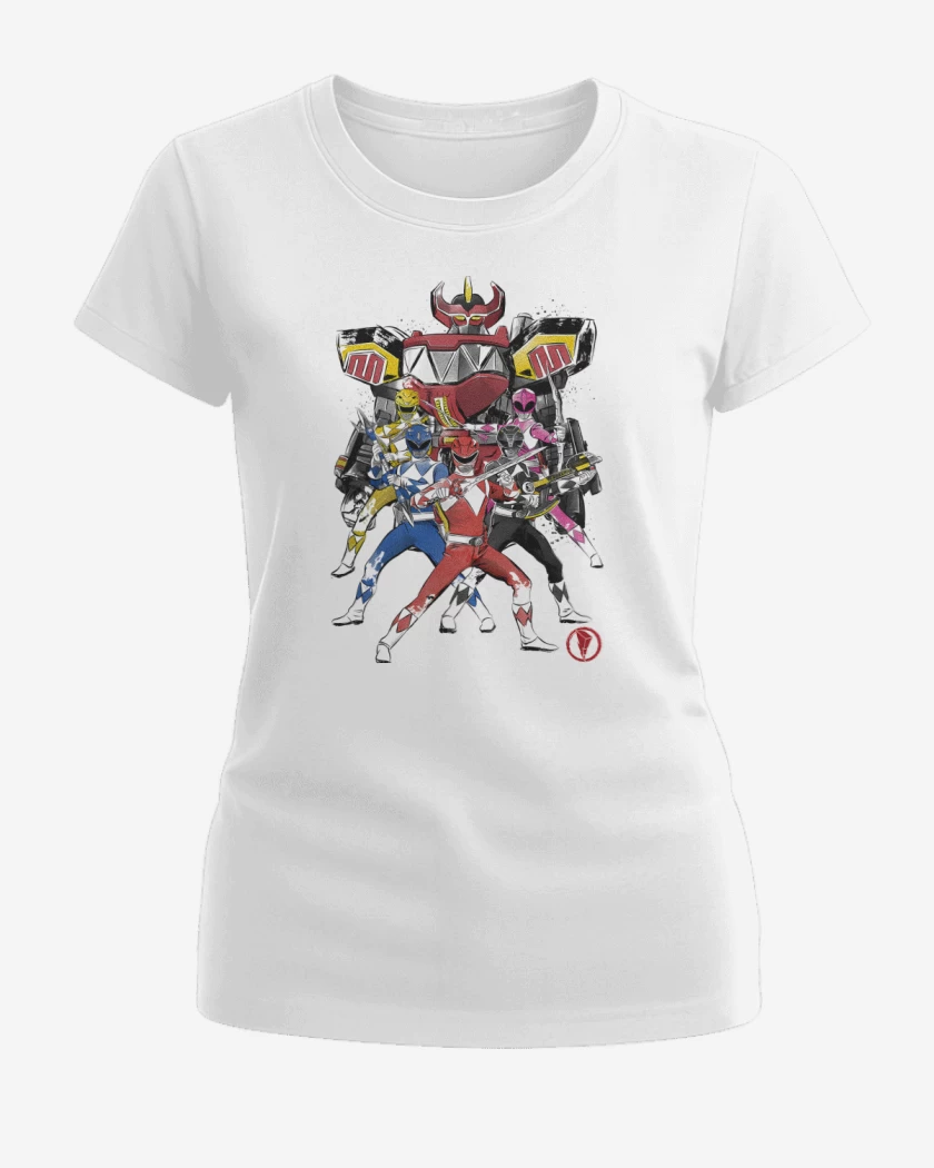 Polera de Mujer Blanco de Power Rangers 2