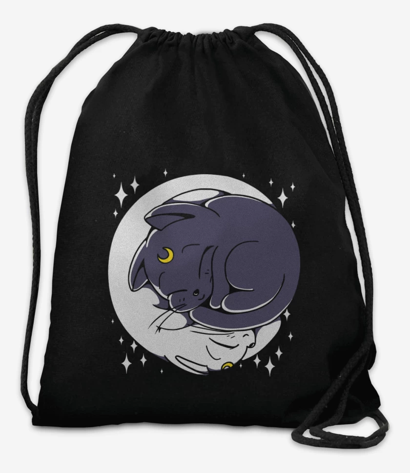 Mochila Negro de Sailor Gatitos