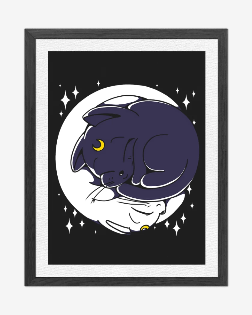 Cuadro decorativo Negro de Sailor Gatitos