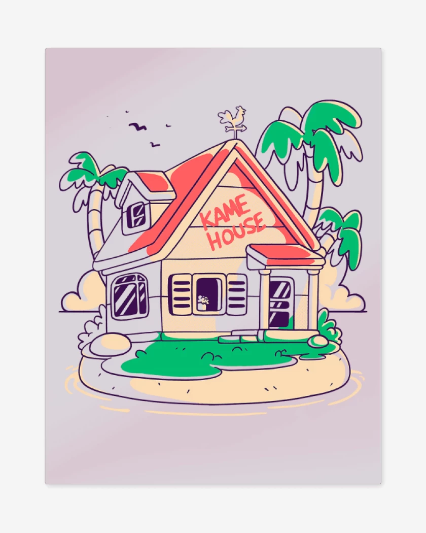 Print metalico Rosa Pastel de Kame House