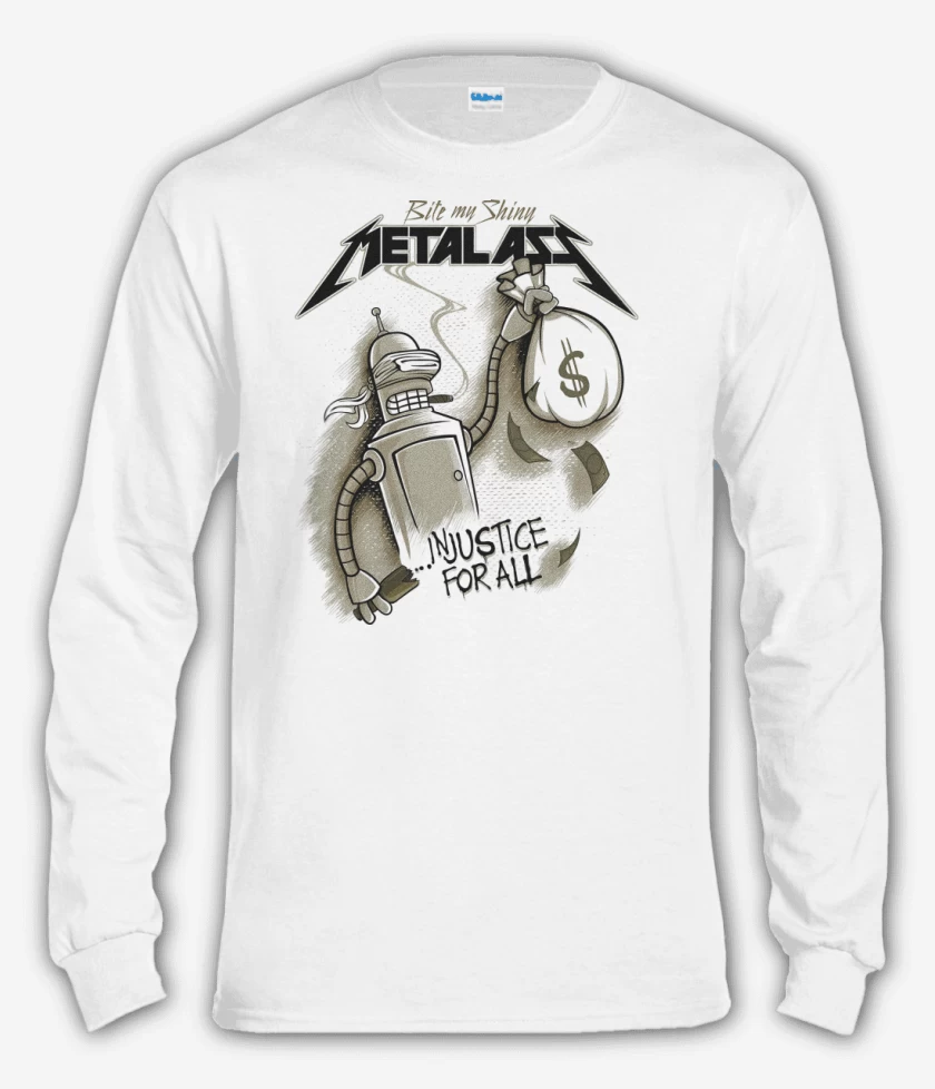 Polera manga larga Blanco de Injustice For All