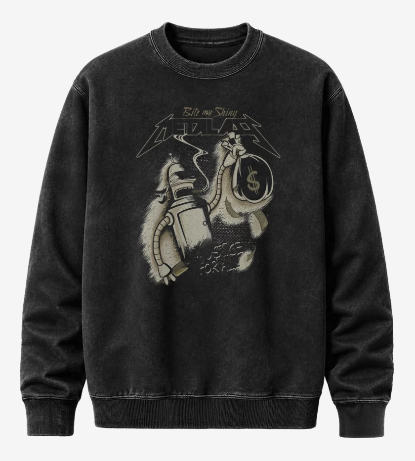 Poleron Polo Acid Wash Negro de Injustice For All