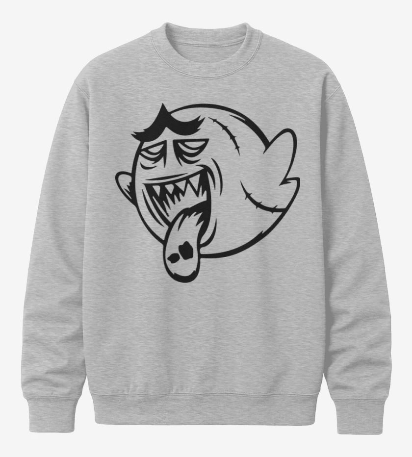 Poleron polo Gris Melange de Boo Zombie