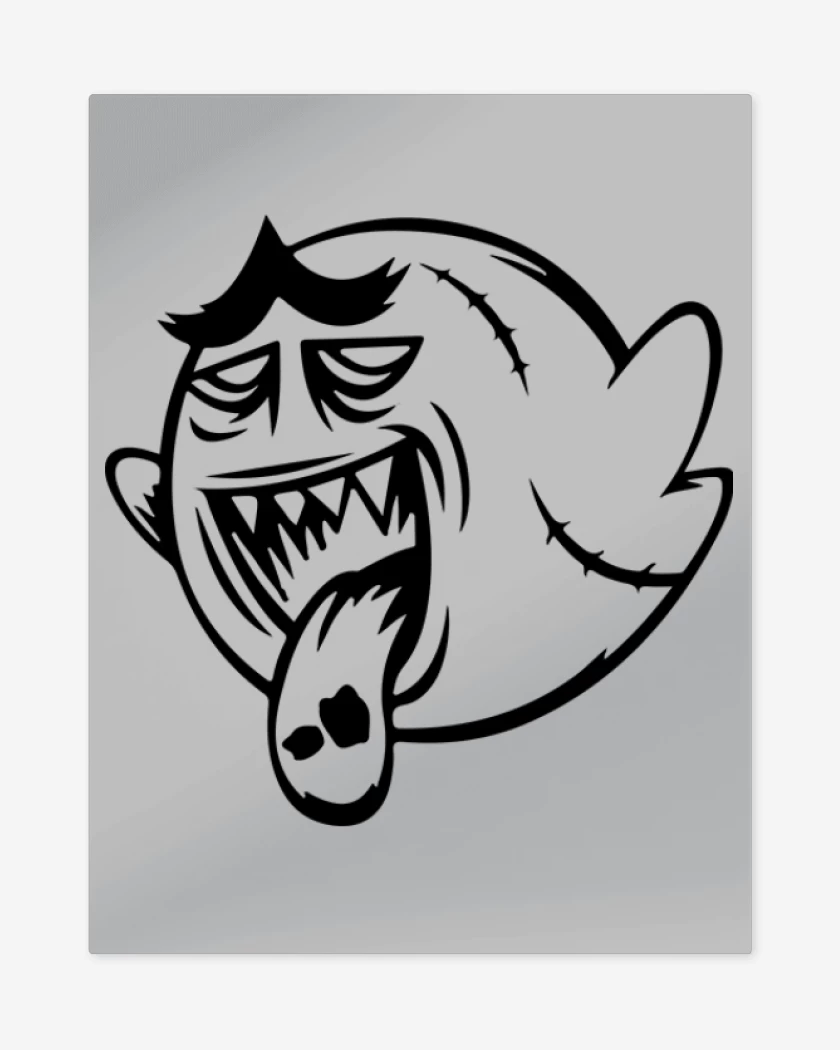 Print metalico Gris Melange de Boo Zombie