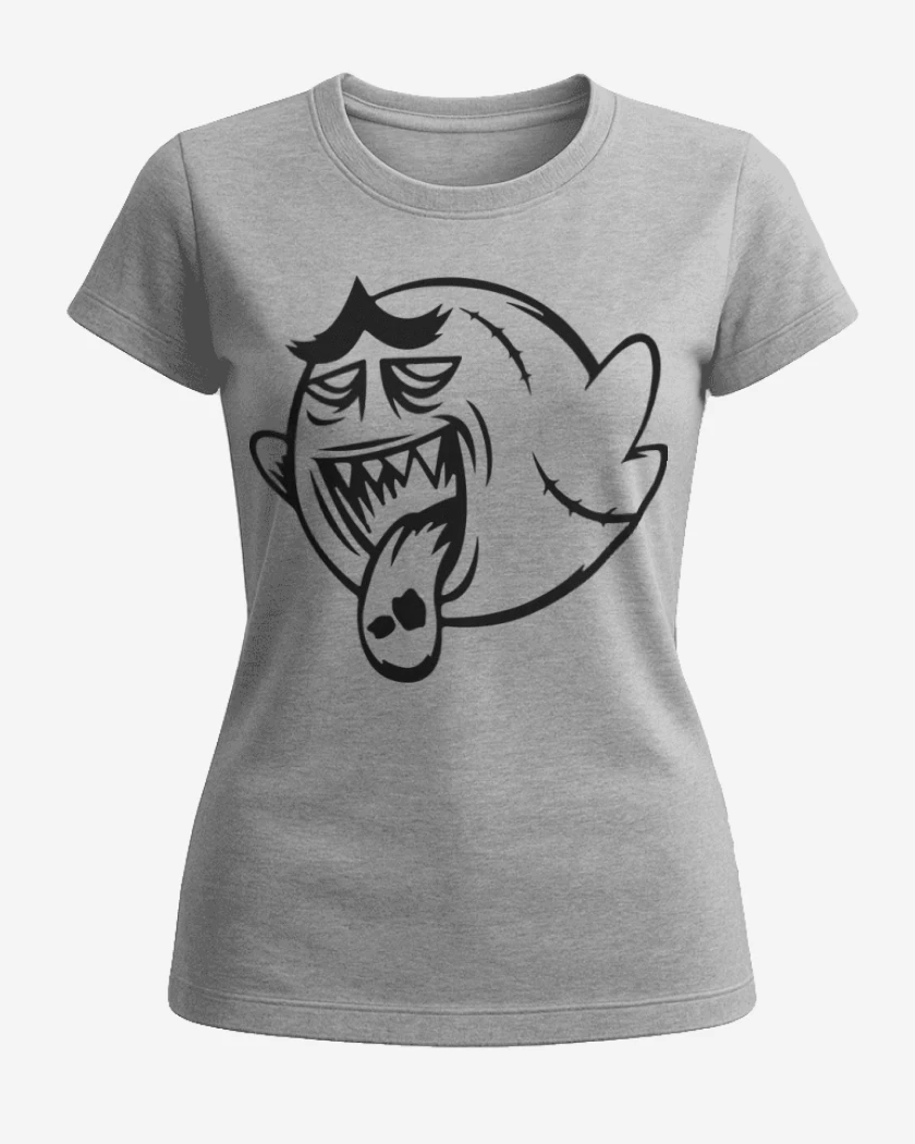 Polera de Mujer Gris Melange de Boo Zombie