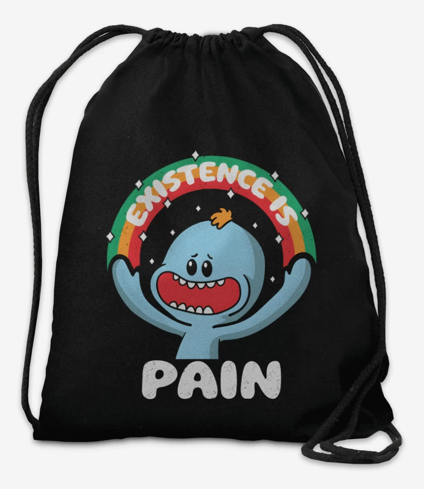 Mochila Negro de Existence is Pain 