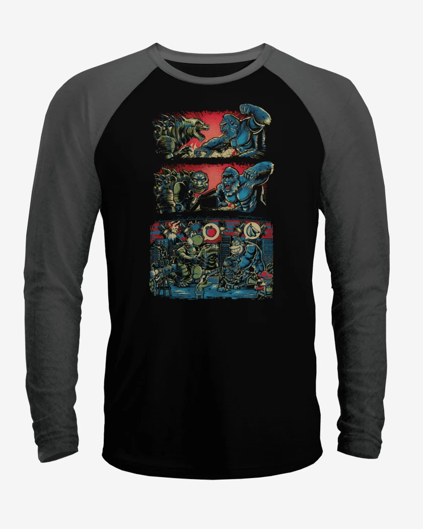 Polera Raglan Yoshizila vs DonKing Kong