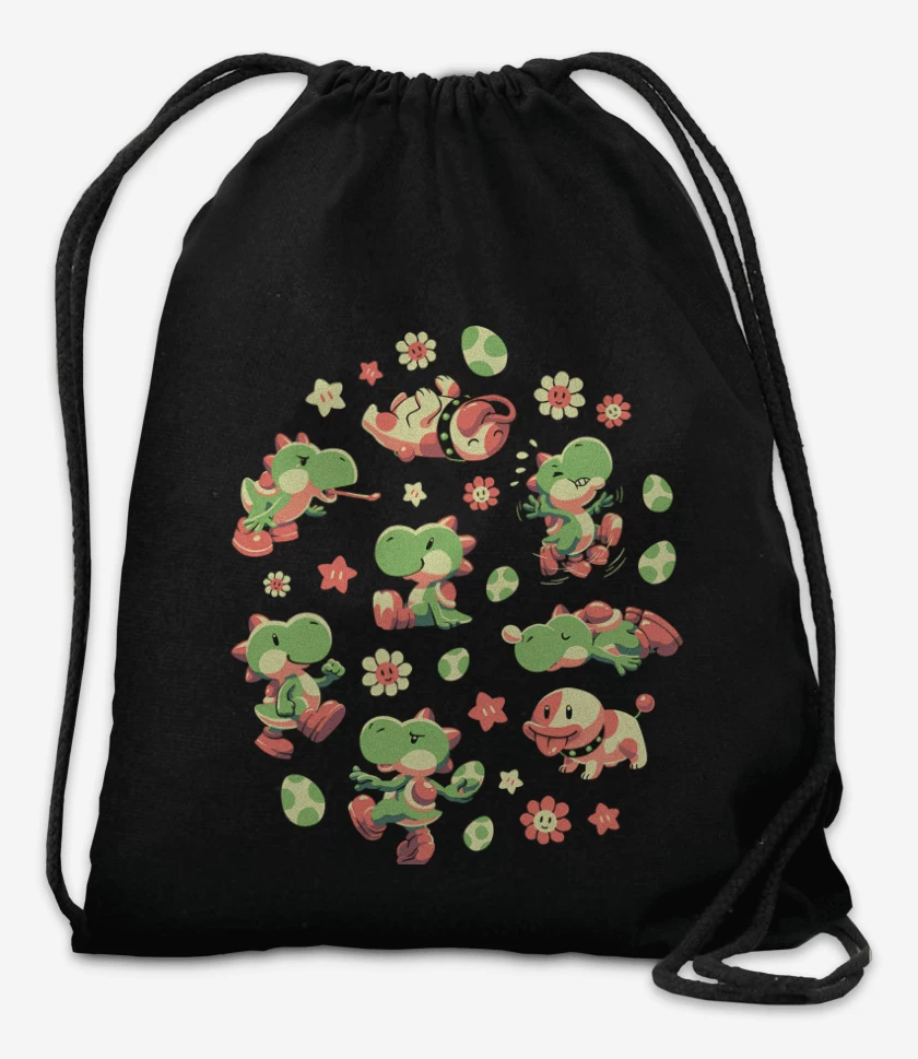 Mochila Negro de Las Aventuras de Yoshi