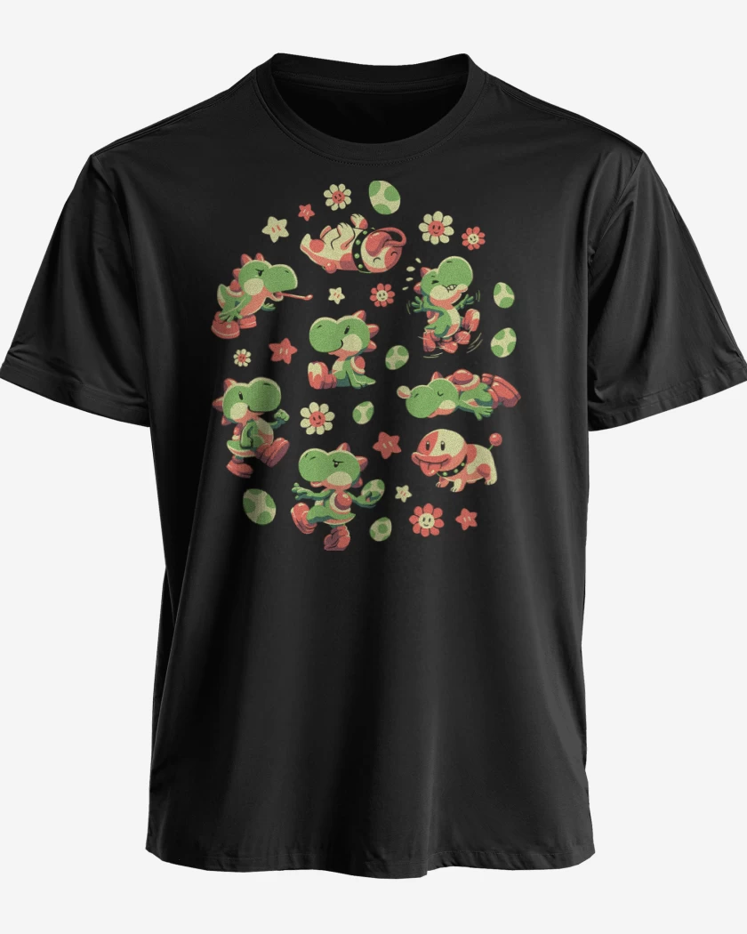 Polera premium Negro de Las Aventuras de Yoshi