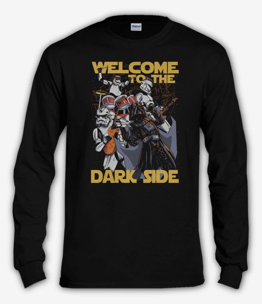 Polera manga larga Negro de Welcome to the Dark Side