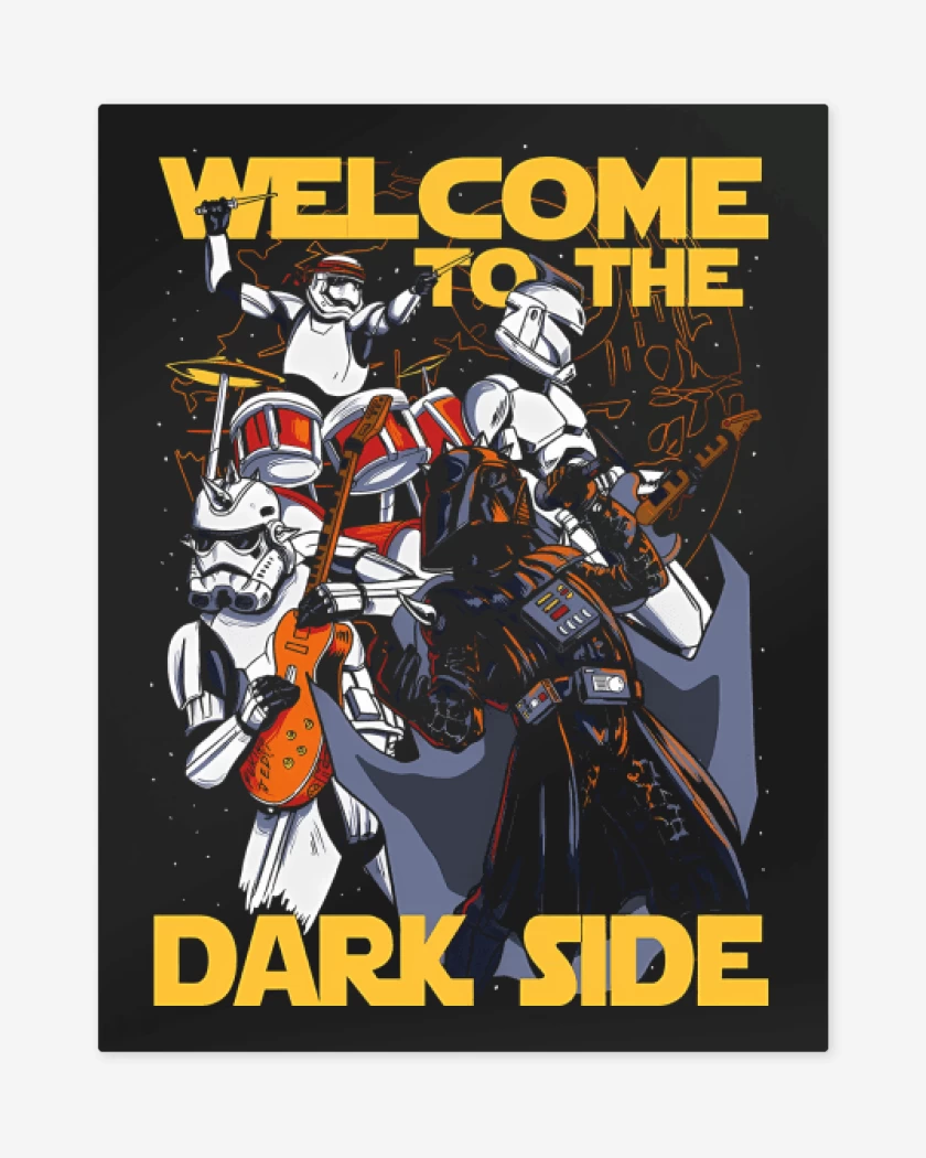 Print metalico Negro de Welcome to the Dark Side