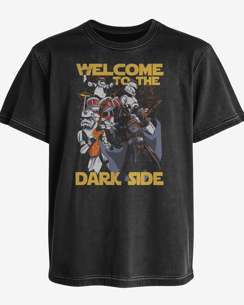 Polera desgastada Negro de Welcome to the Dark Side