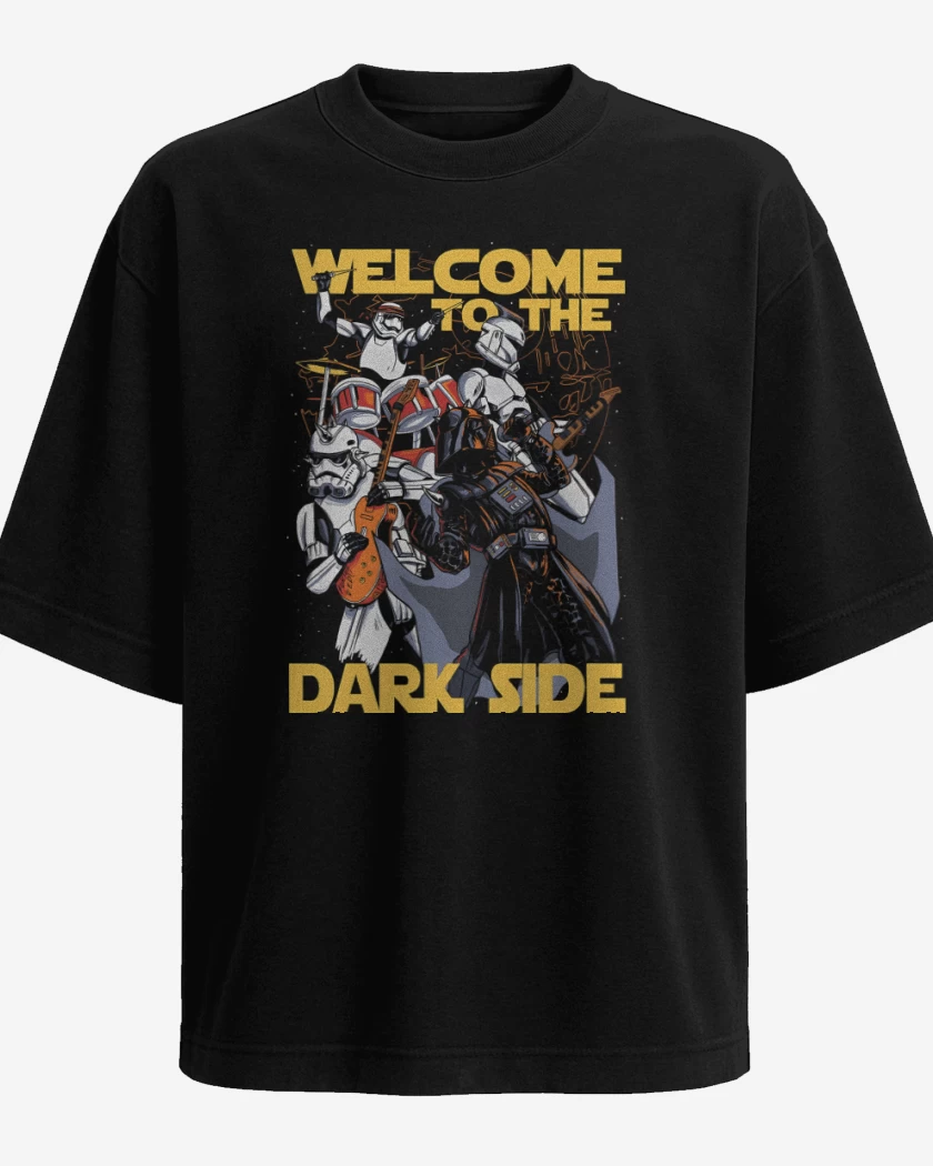 Polera Oversize Negro de Welcome to the Dark Side