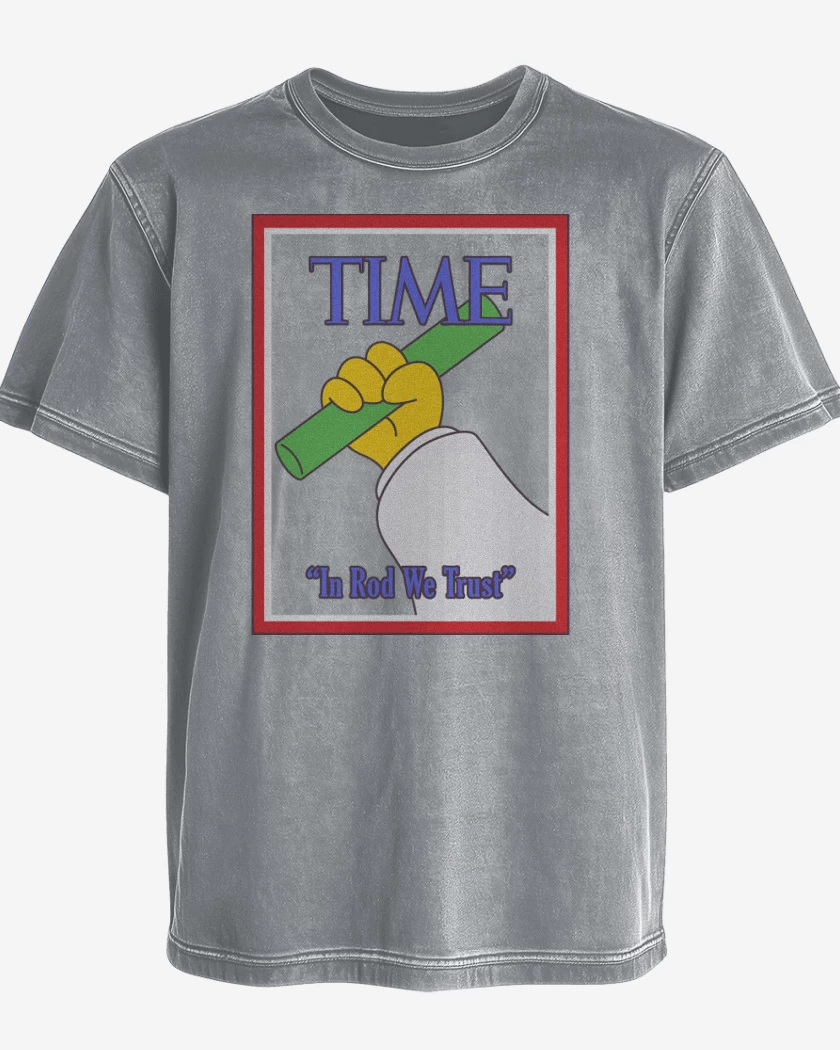 Polera desgastada In Rod We Trust