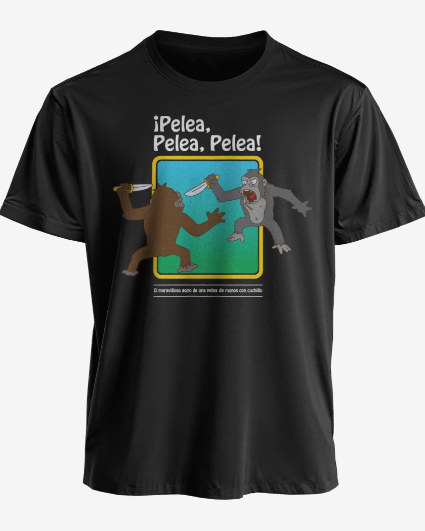 Polera premium Negro de Pelea Pelea Pelea