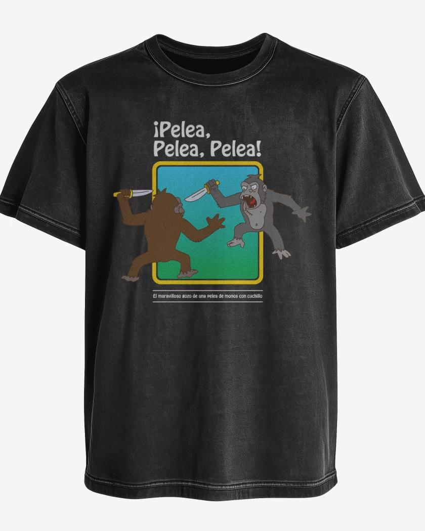 Polera desgastada Negro de Pelea Pelea Pelea