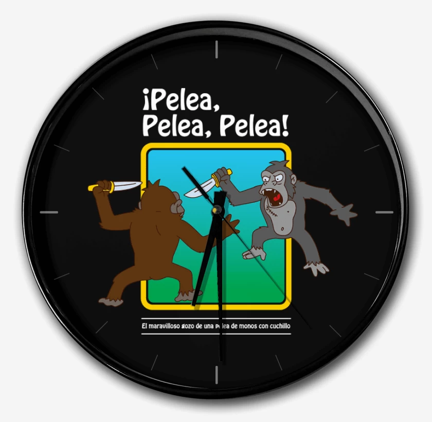 Reloj Negro de Pelea Pelea Pelea