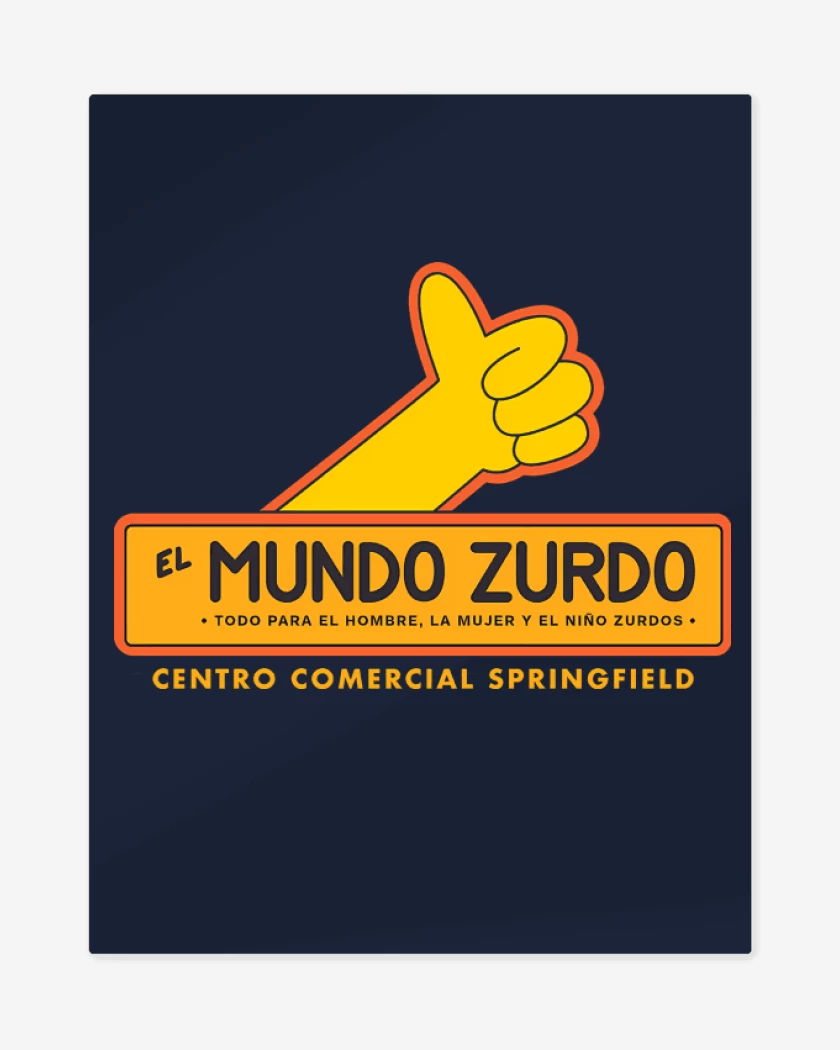 Print metalico Azul Marino de Mundo Zurdo