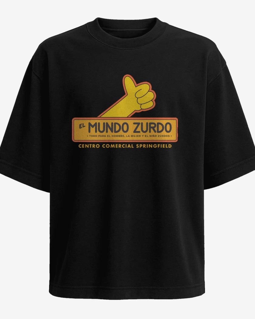 Polera Oversize Negro de Mundo Zurdo