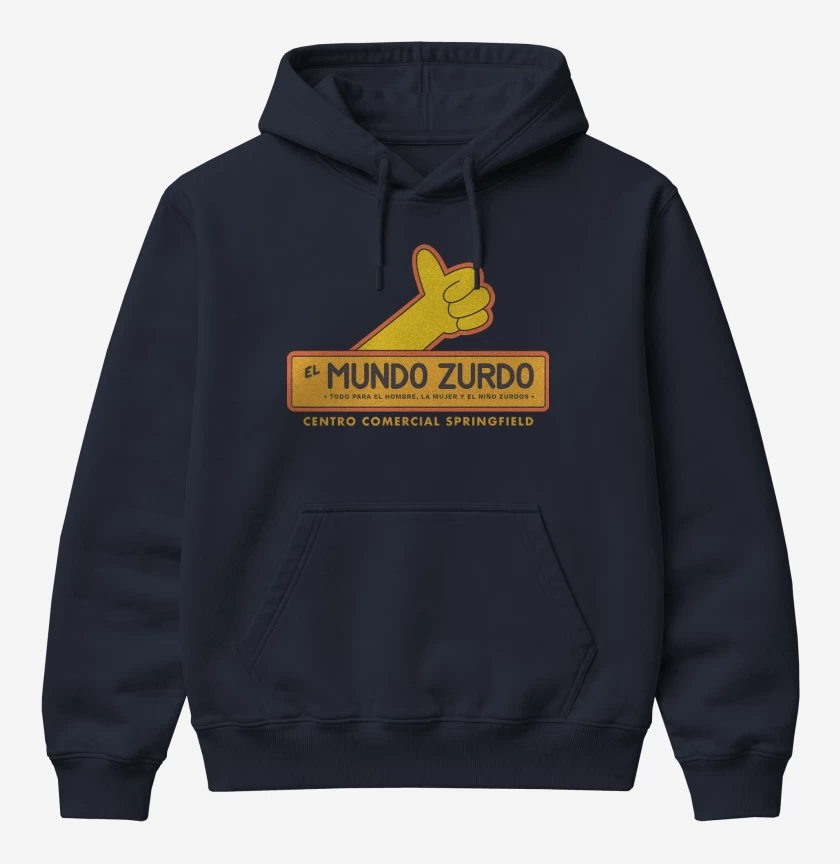 Poleron Canguro básico Azul Marino de Mundo Zurdo